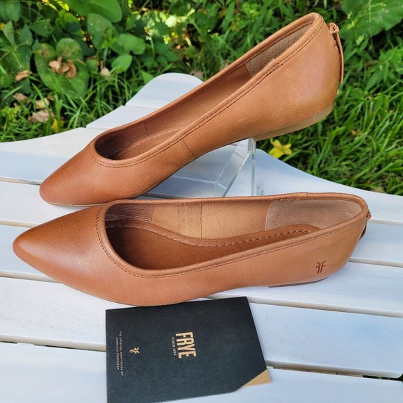 frye Shoes - FRYE Regina Ballet Flat Size 8 Cognac Flat NIB